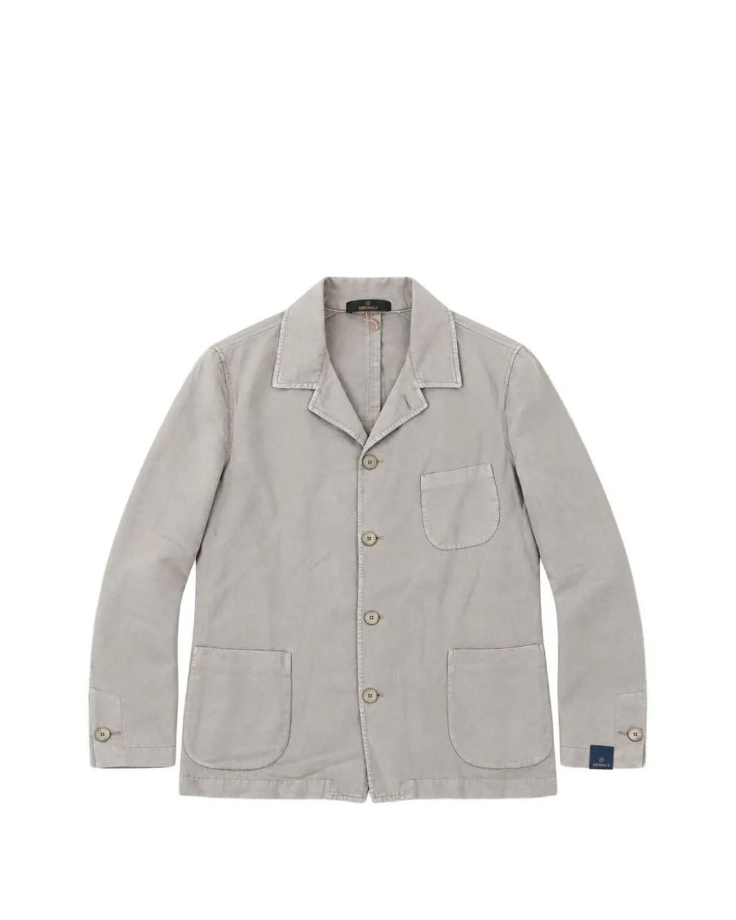 Santaniello Gray Zagara Single-Breasted Blazer for men