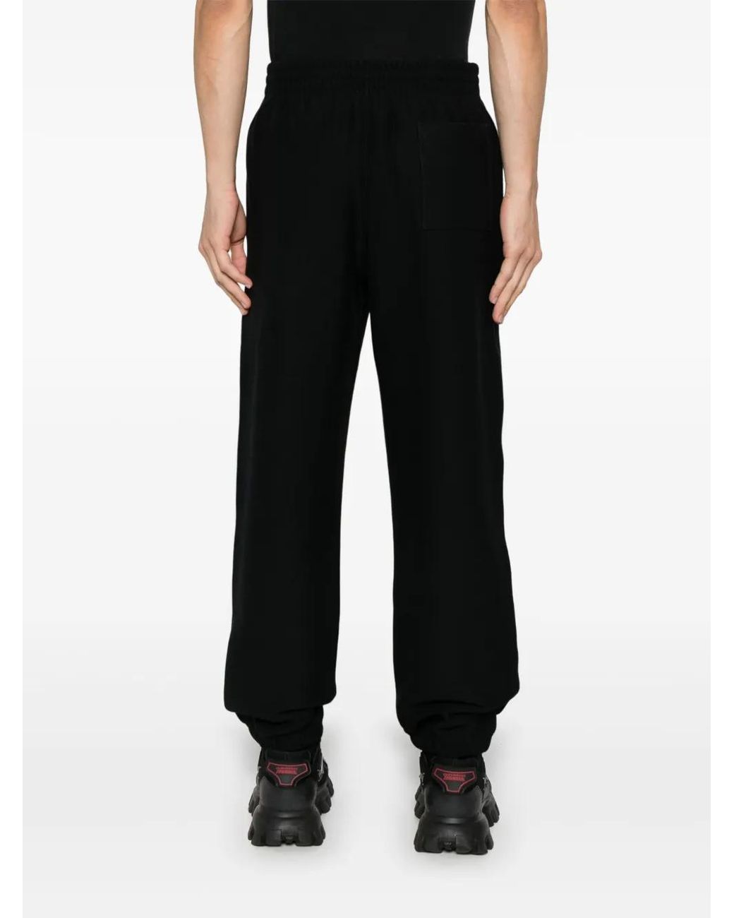 Burberry Black Logo-Embroidered Track Pants for men
