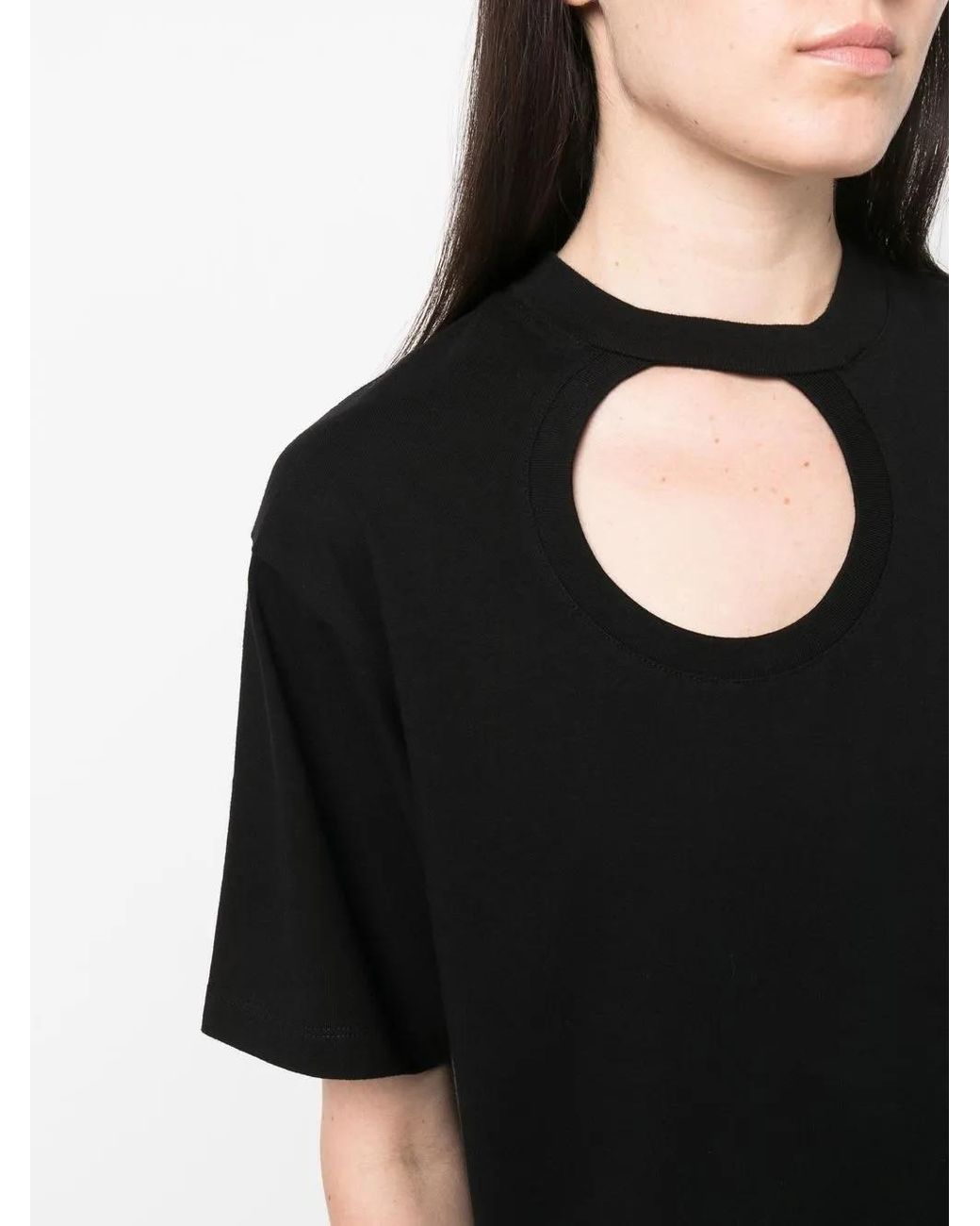 Off-White c/o Virgil Abloh Black Cut-out Cotton T-shirt