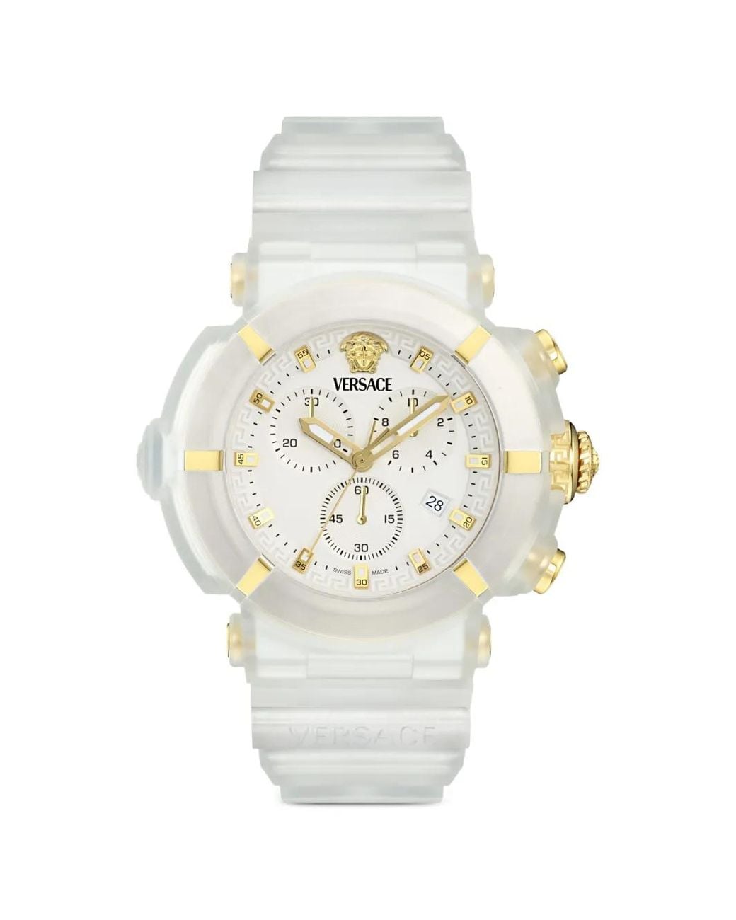 Versace White Real Active Chrono 45Mm Watch