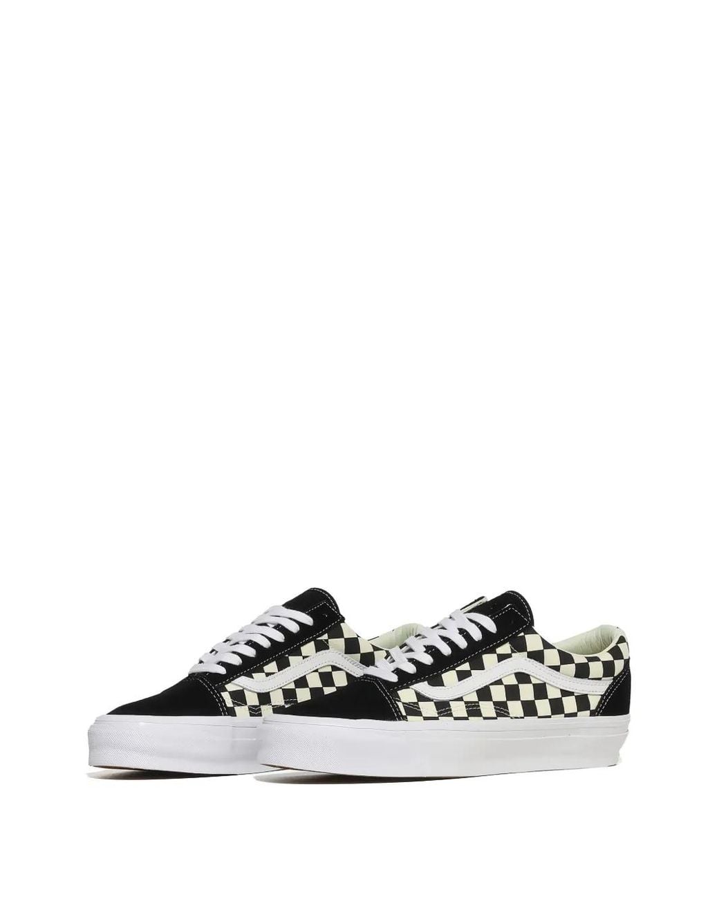 Vans White Premium Old Skool 36 Checkerboard-Print Sneakers