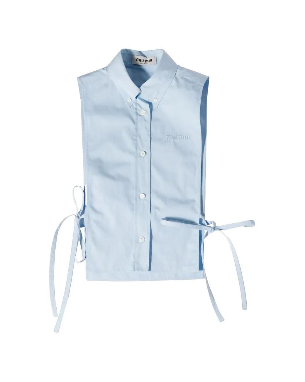 Miu Miu Blue Poplin Shirt