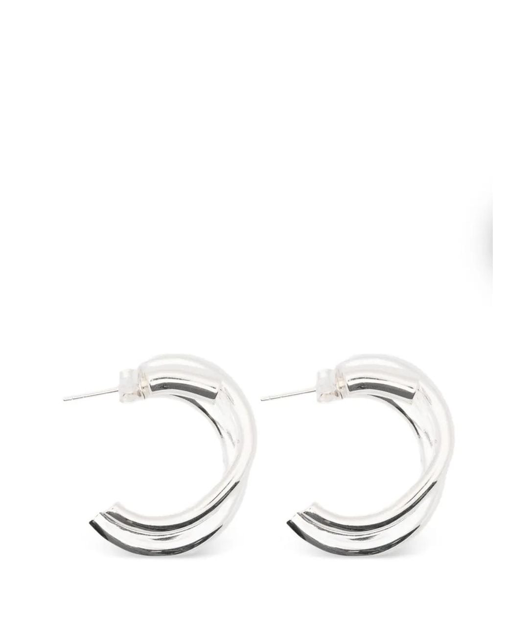 COMPLETEDWORKS White Twisted Hoop Earrings