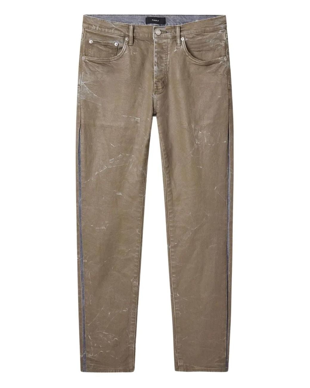 Purple Brand Gray Distressed-Effect Jeans for men