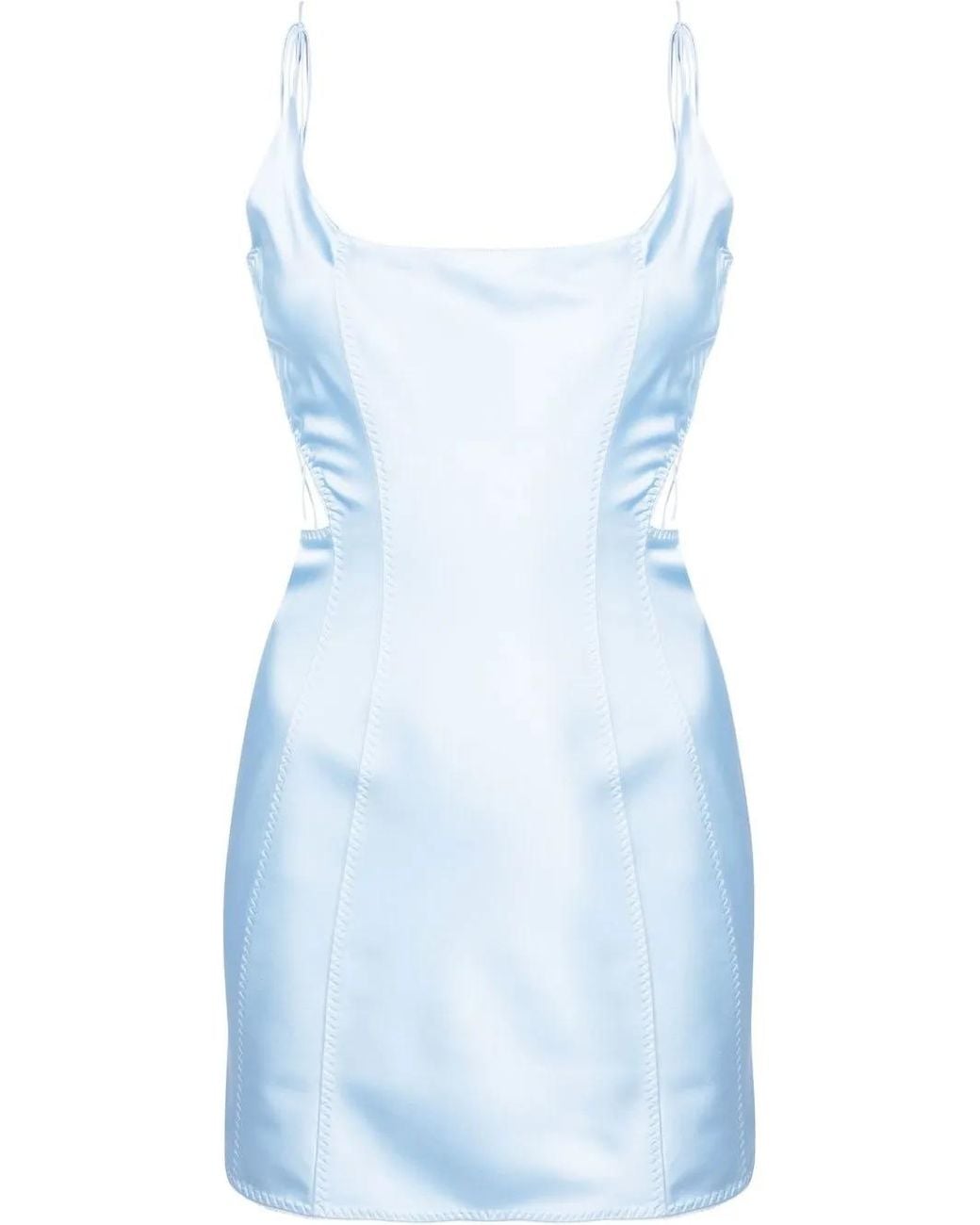 Anna October Blue Open-Back Minidress