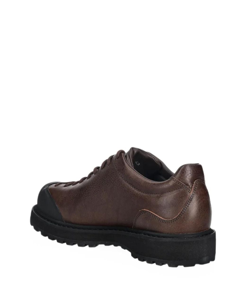 Diemme Brown Leather Panelled Lace-Up Shoes for men