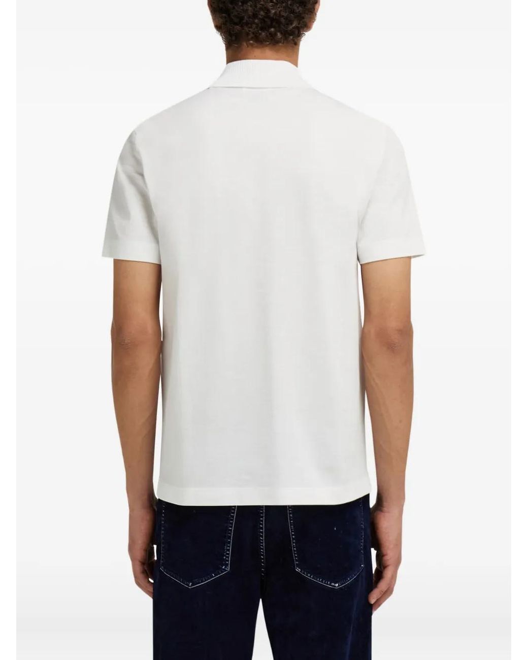 Ferragamo White Cotton Polo Shirt for men