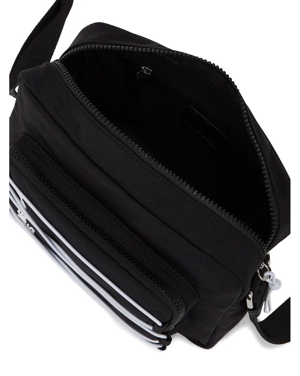 Karl Lagerfeld Black String Utility Shoulder Bag for men