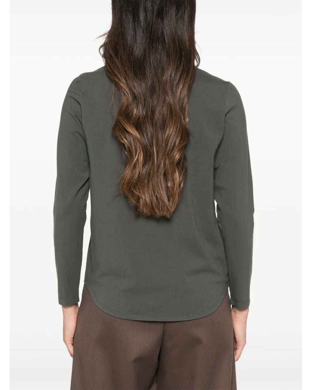 Whyci Gray Panelled Long-Sleeve Shirt