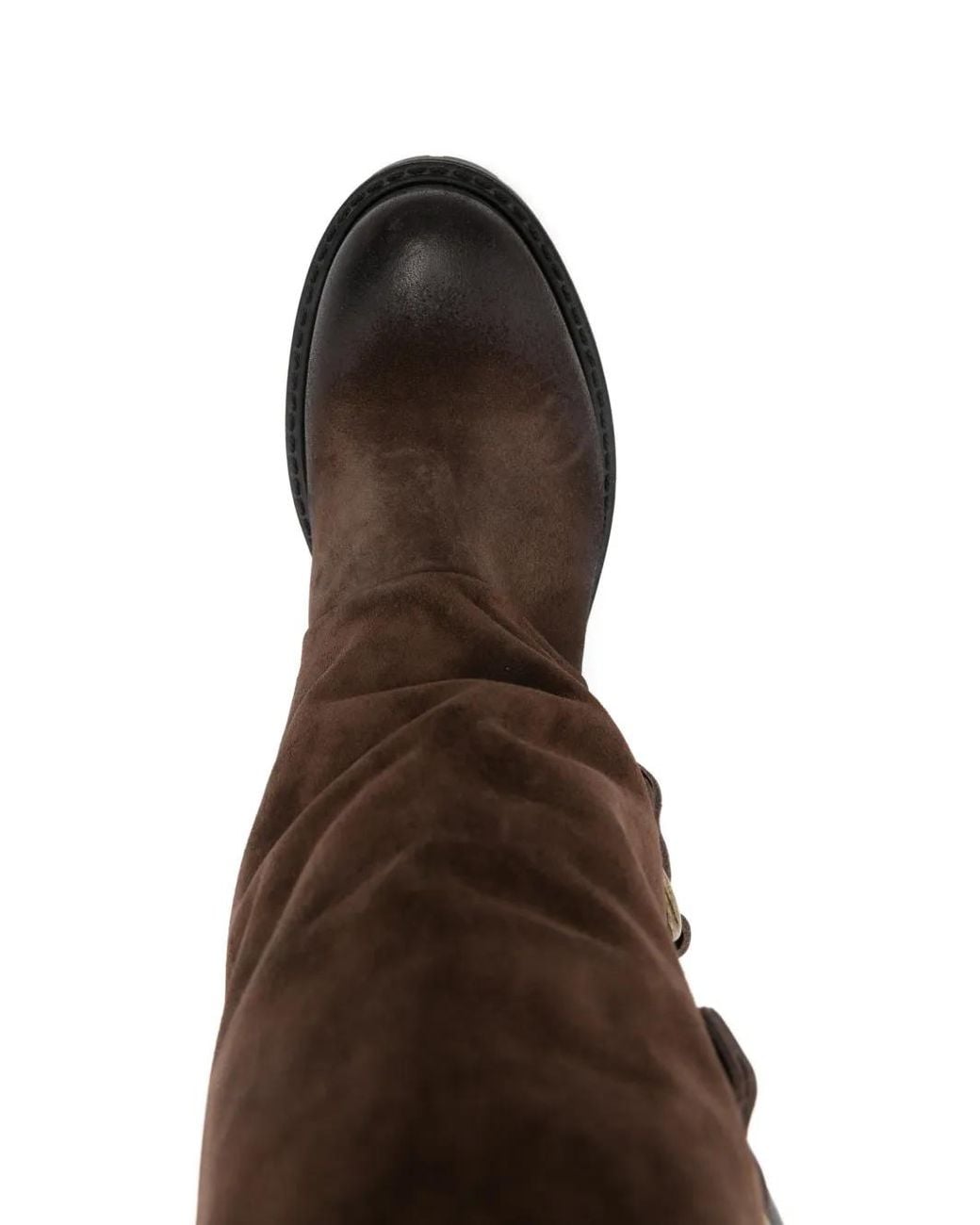 METISSE Brown Buckle Strap Boots