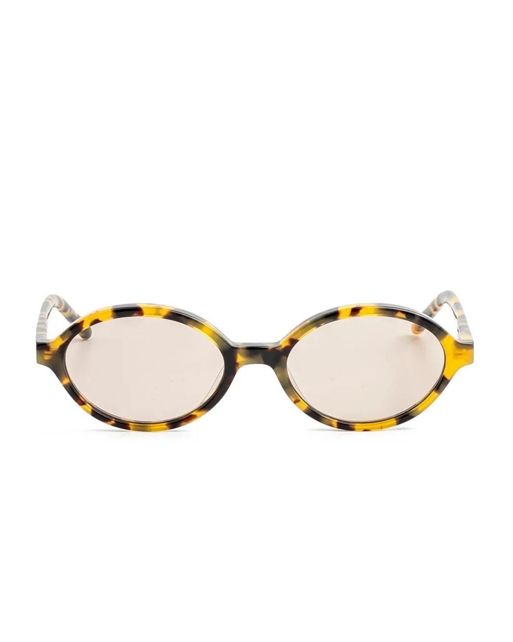 Kaleos Eyehunters Natural Bless Oval-Frame Tortoiseshell Sunglasses