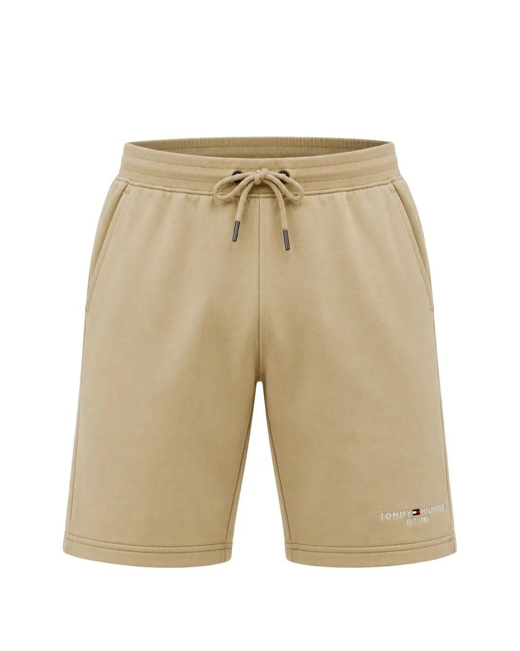Tommy Hilfiger Natural Logo-Print Jersey Shorts for men