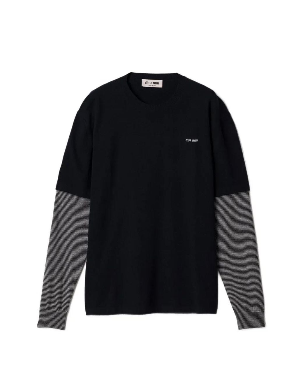 Miu Miu Black Wool And Cashmere Sweater