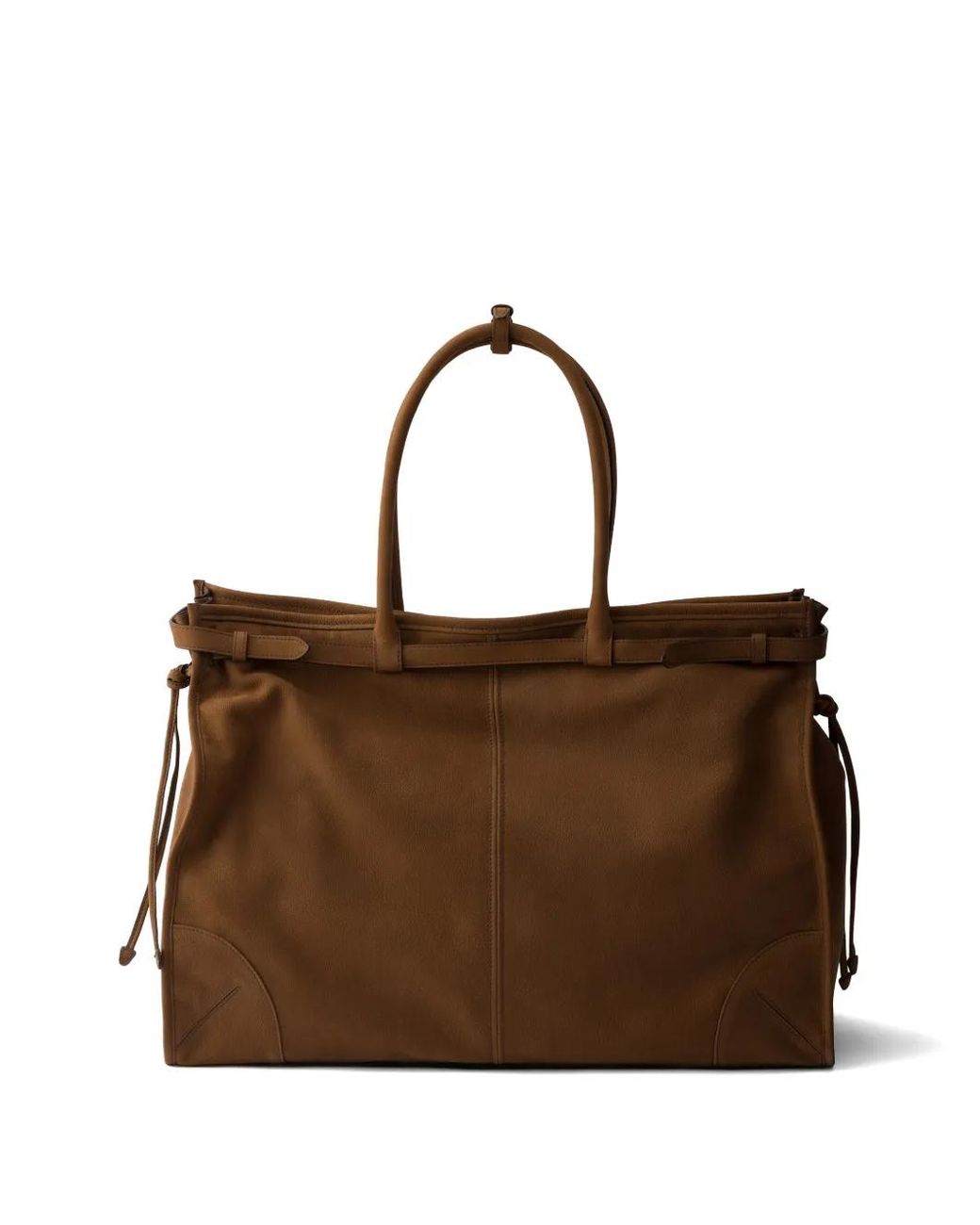 Prada Brown Bonnie Nubuck-Leather Tote Bag for men