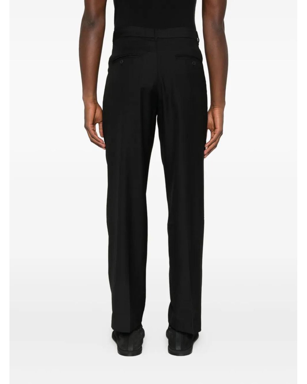 Samsøe & Samsøe Black Straight-Leg Tailored Trousers for men