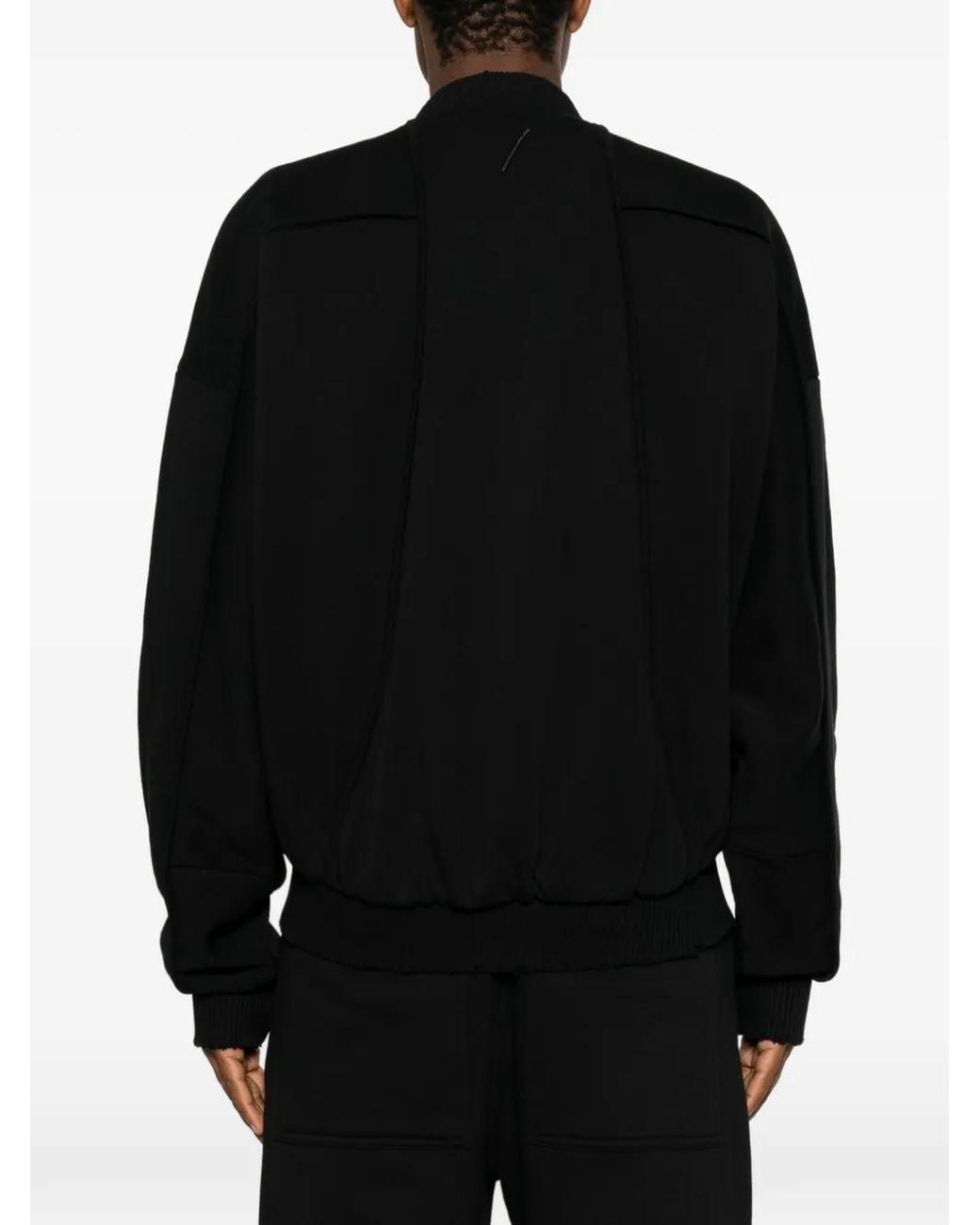 Thom Krom Black Zip-Up Panelled Jacket for men