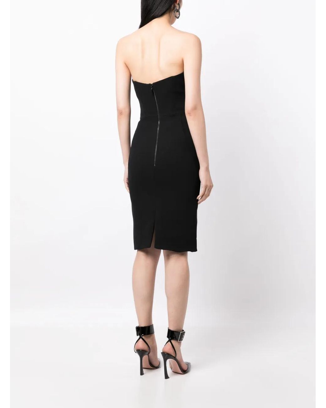 Maticevski Black Bandeau Pencil Dress