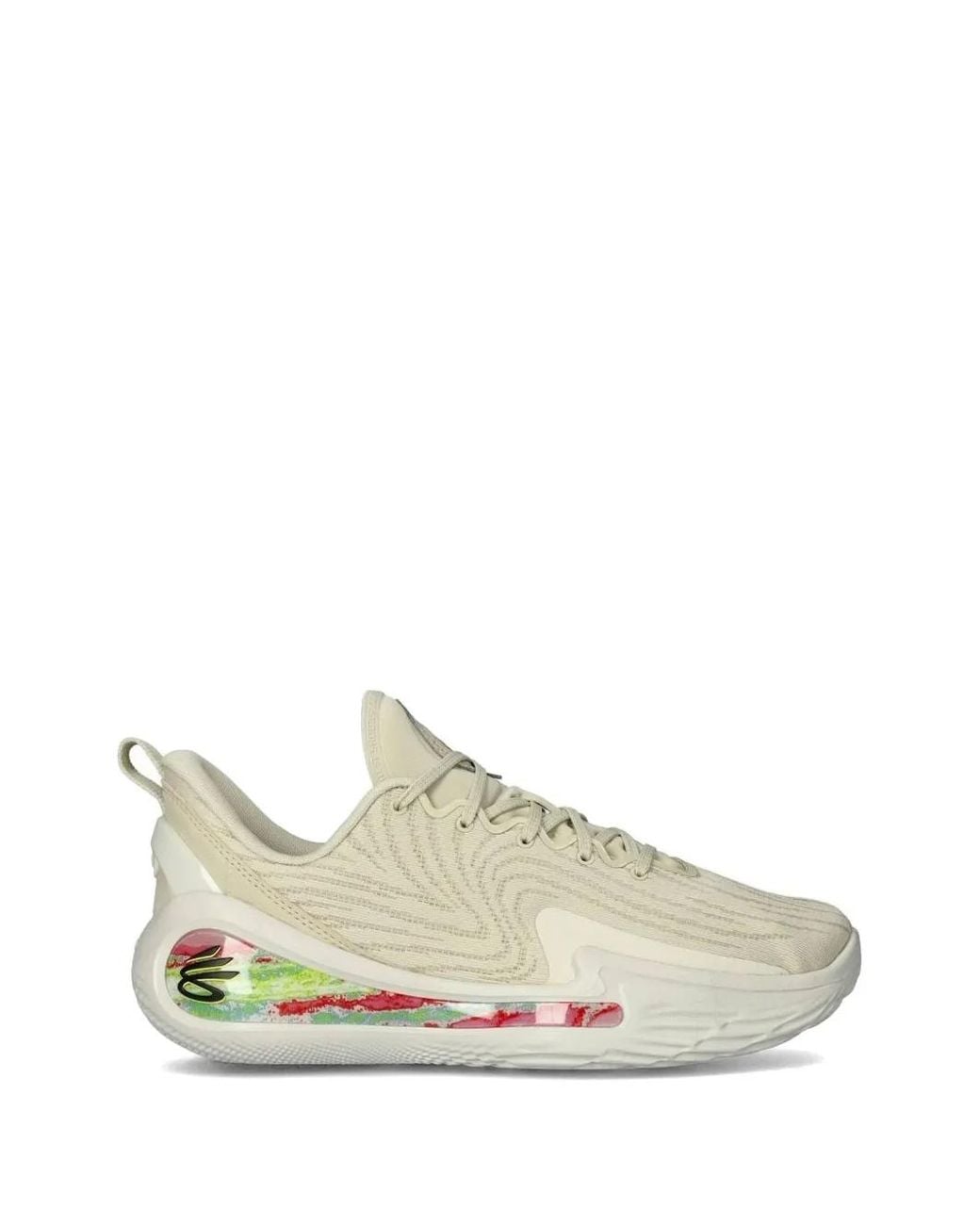 Under Armour White Curry Flow 12 Lace-Up Sneakers for men