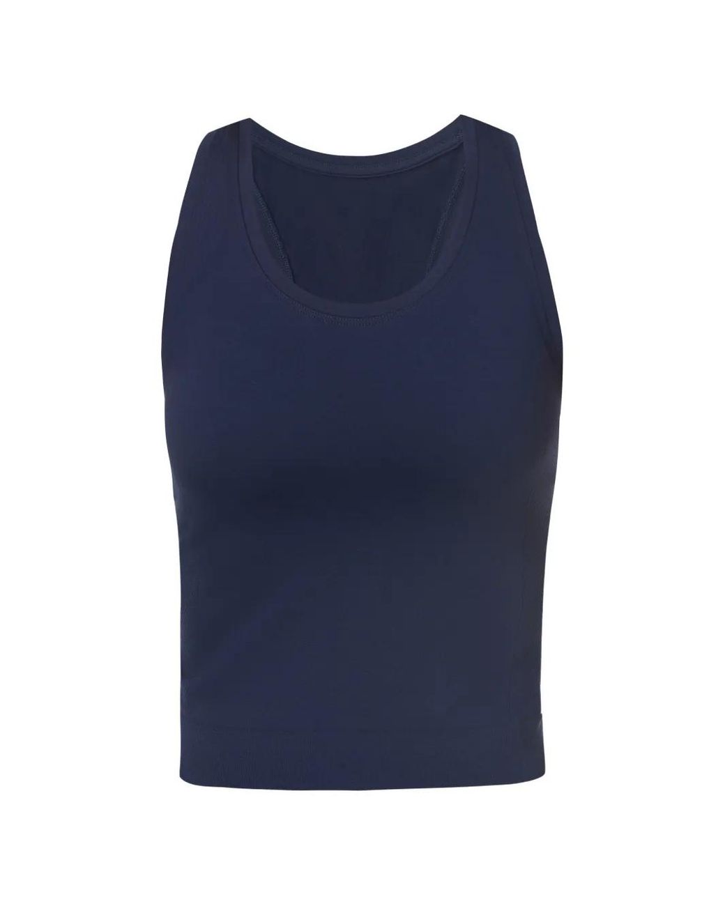 Sweaty Betty Blue Athlete Crop Seamless Workout Tank Top