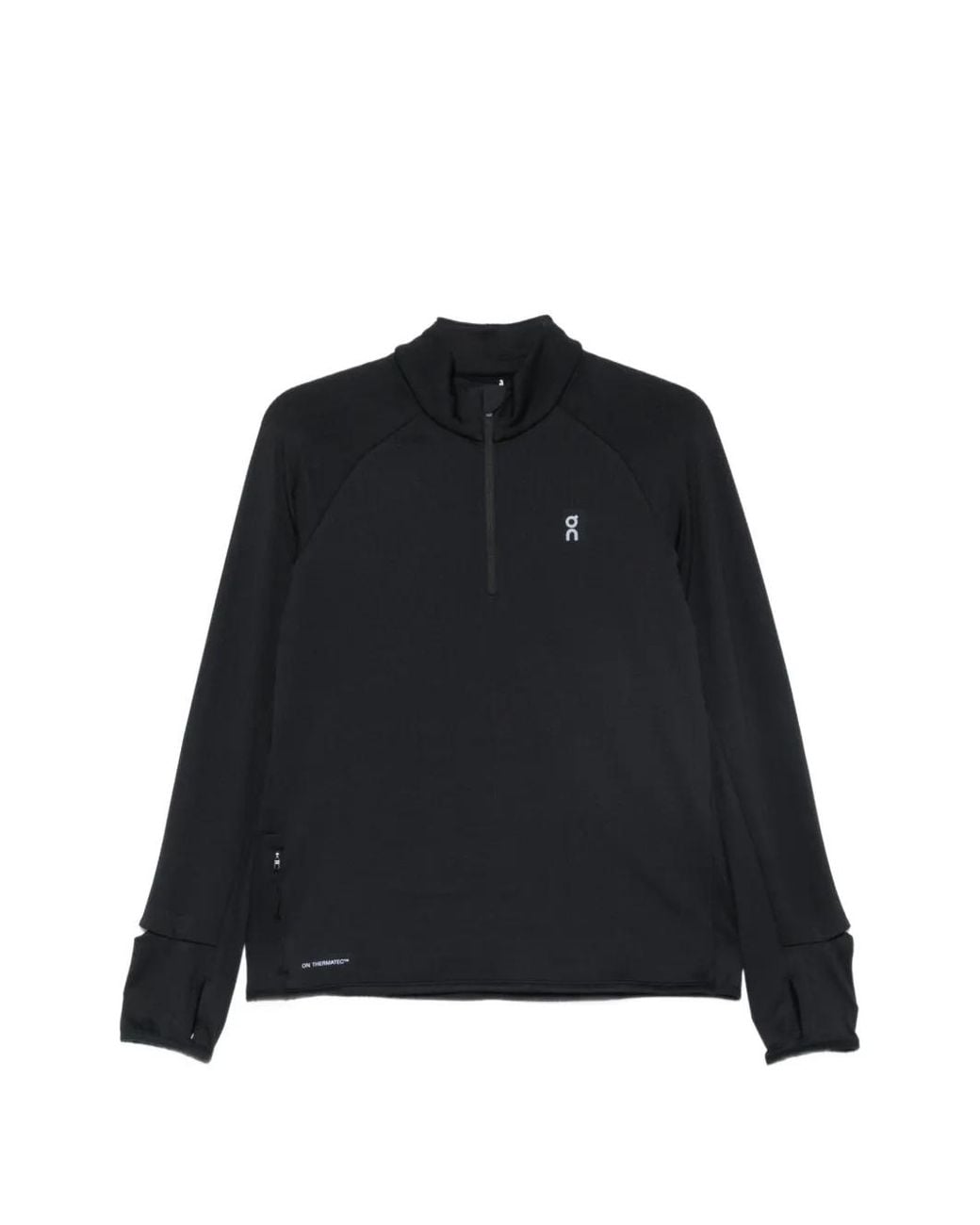 On Shoes Black Climate Quarter-Zip Sweater