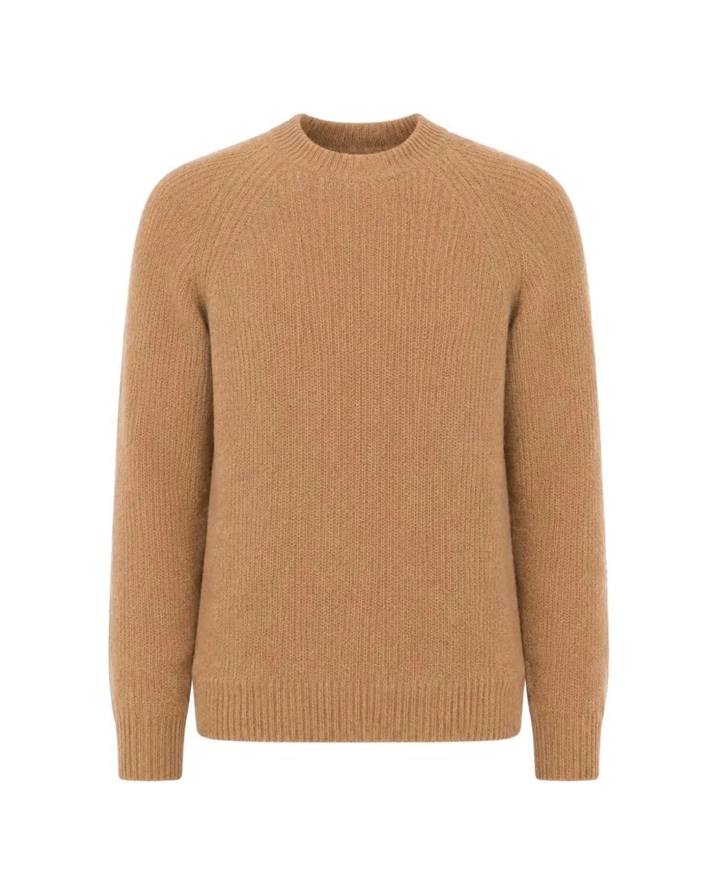 Laneus Natural Ribbed-Knit Boxy-Fit Sweater for men