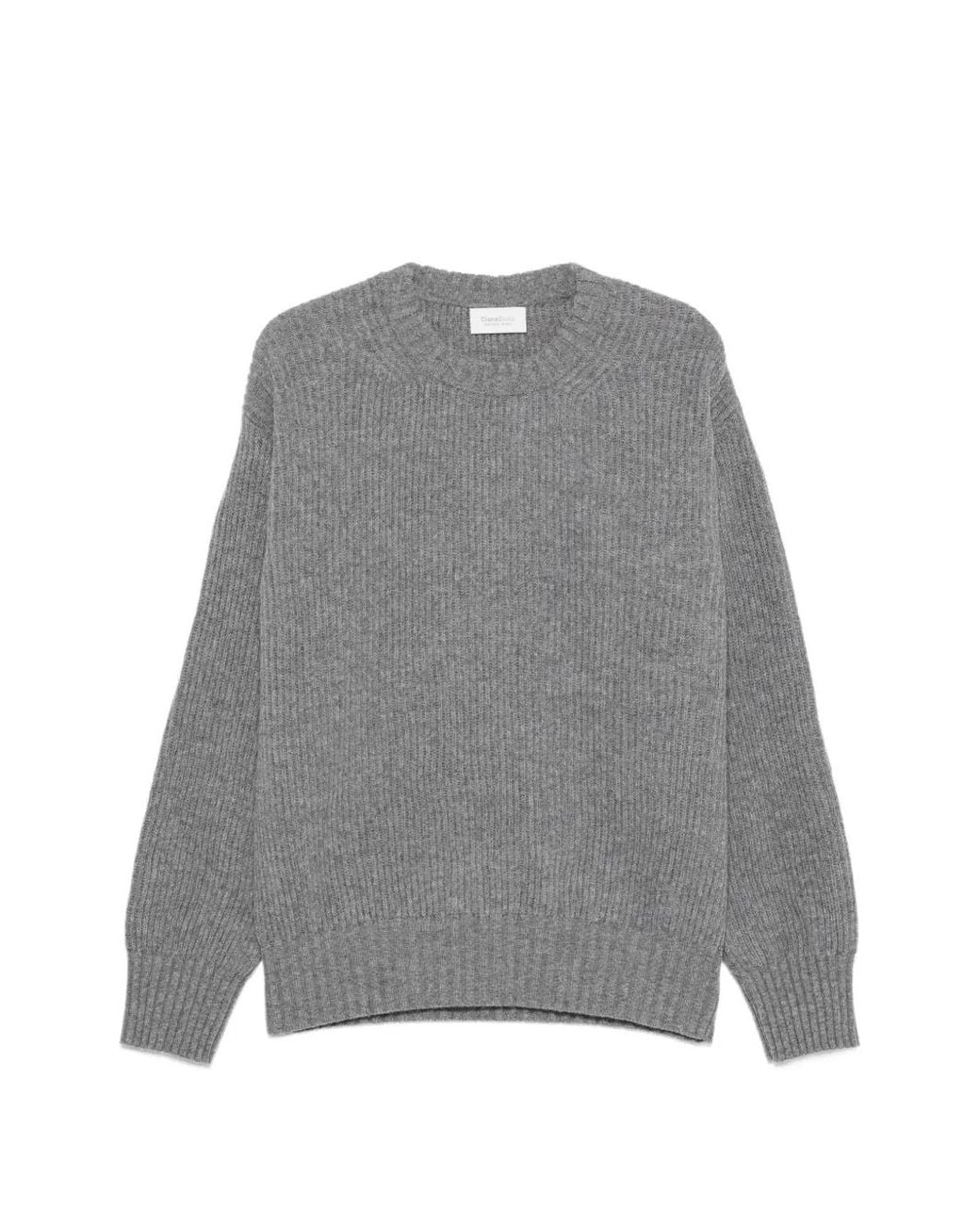 Diana Studio Gerippter Strickpullover in Gray für Herren
