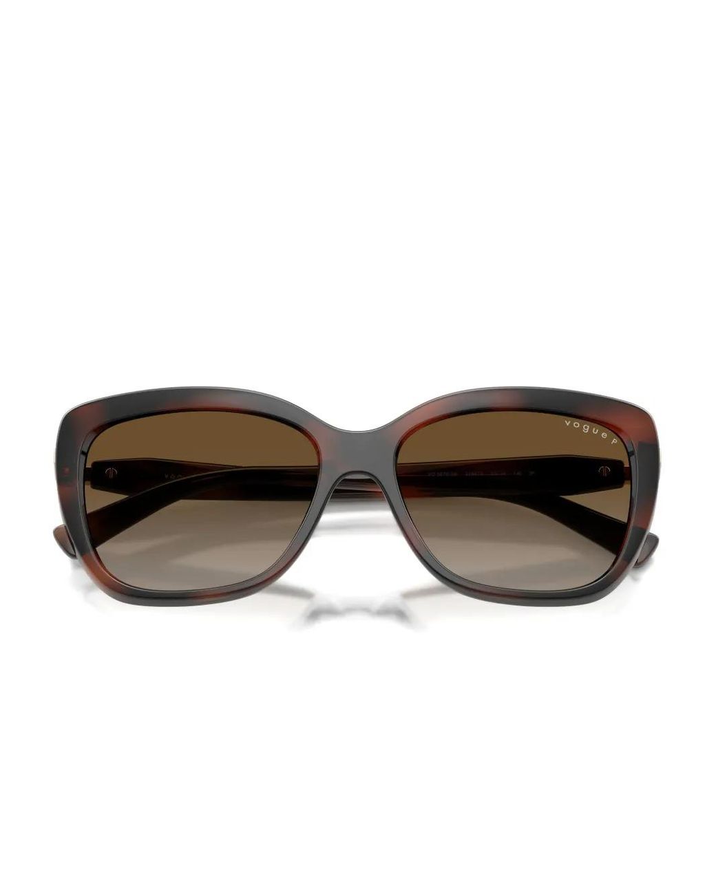 Vogue Eyewear Brown Tortoiseshell-Effect Rectangle-Frame Sunglasses
