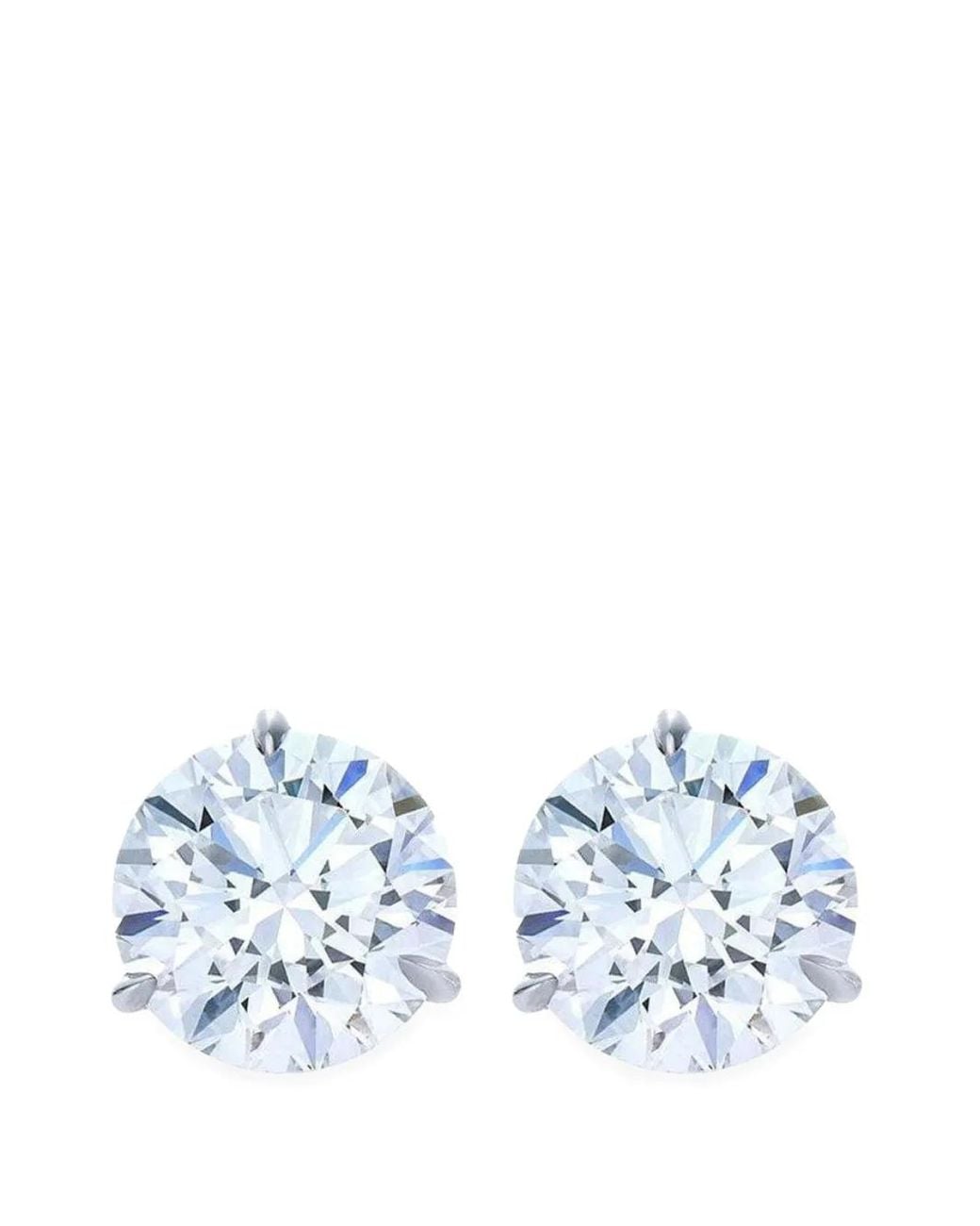 Kwiat Blue Platinum Round Diamond Earrings