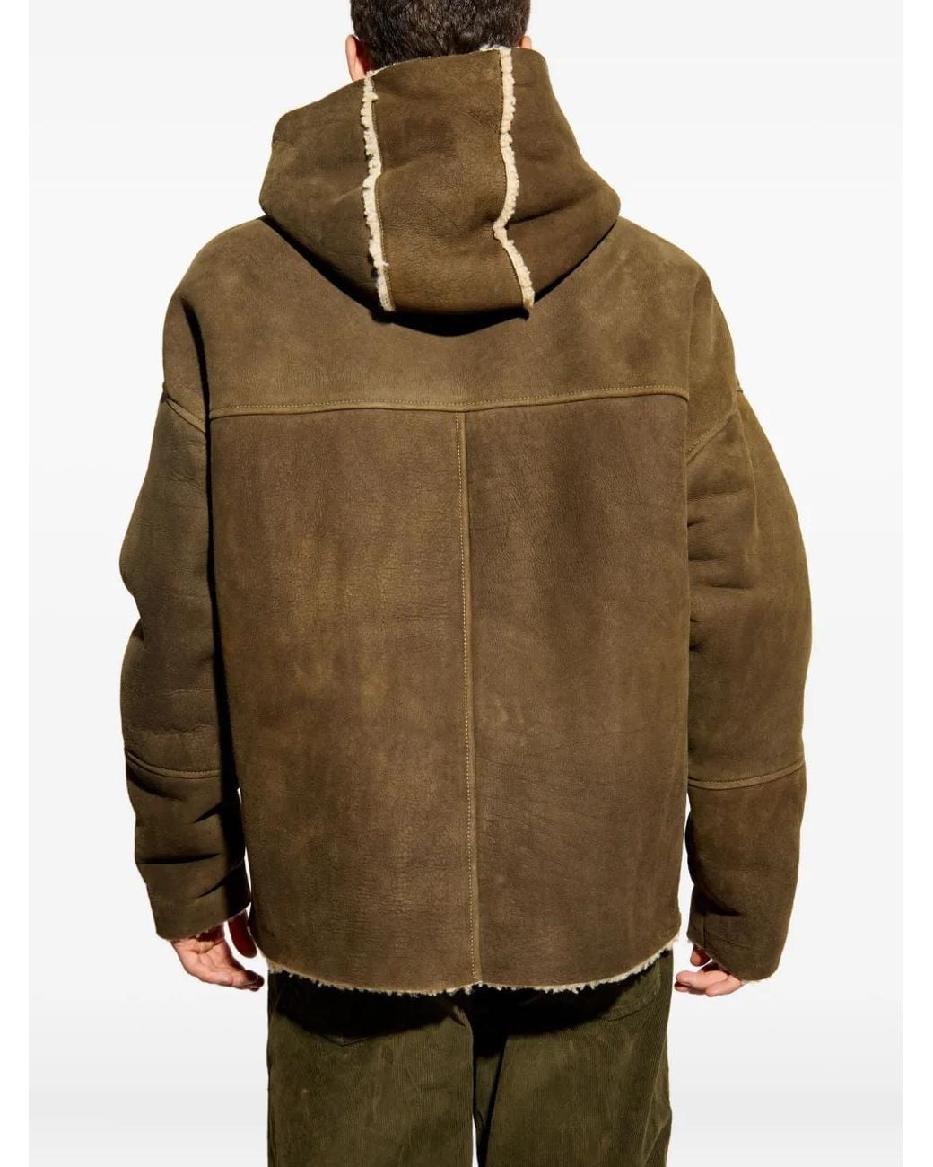DSquared² Shearling-Jacke Mit Kapuze in Green für Herren