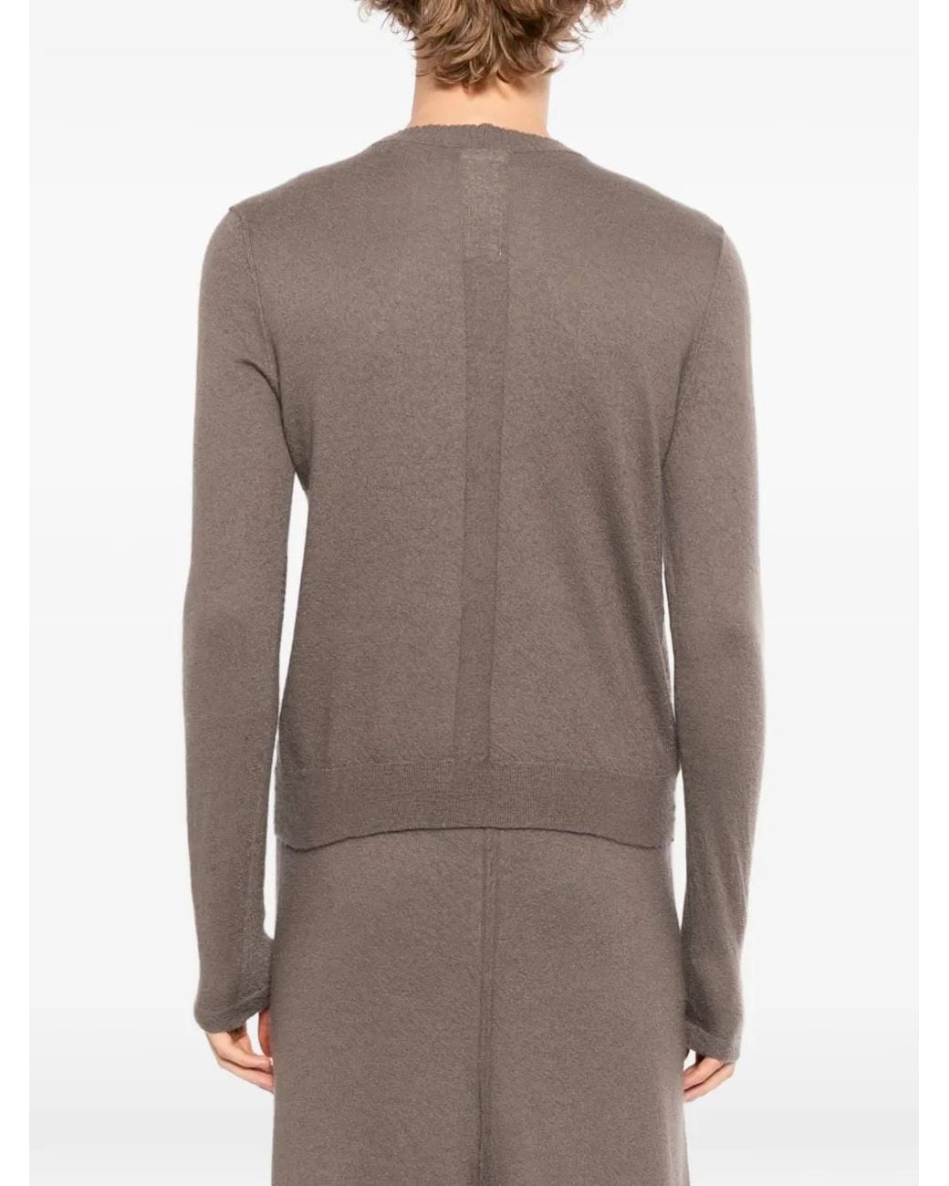 Rick Owens Brown Cropped Biker Jumpers for men