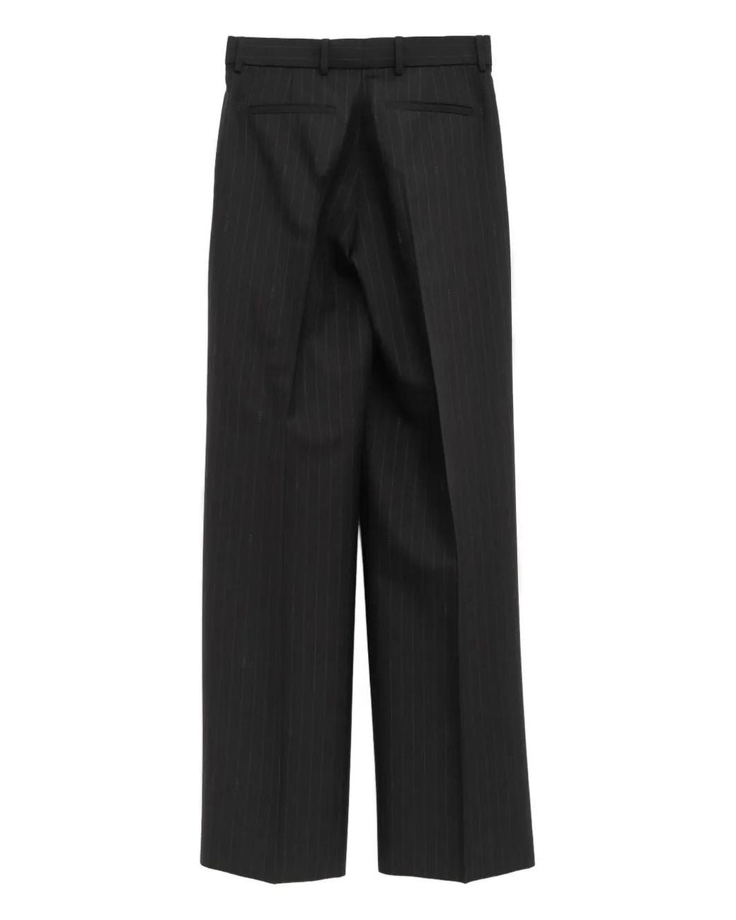 Gucci Black Pinstripe-Pattern Trousers