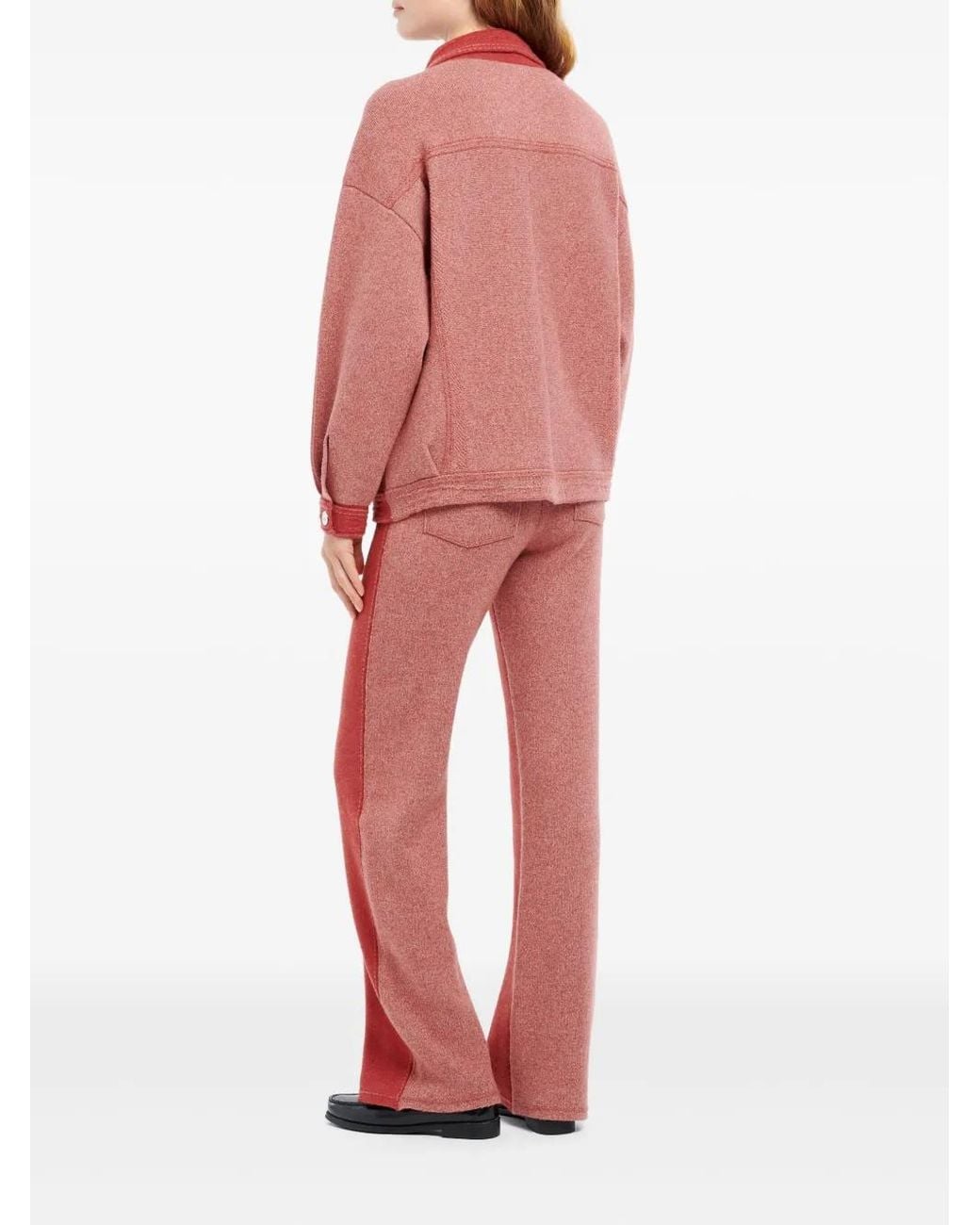 Barrie Red Cashmere-Cotton Denim Jacket