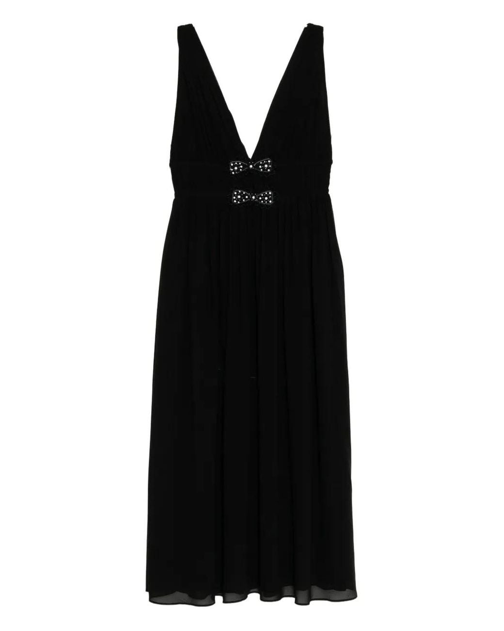 Cynthia Rowley Black Amelie Midi Dress