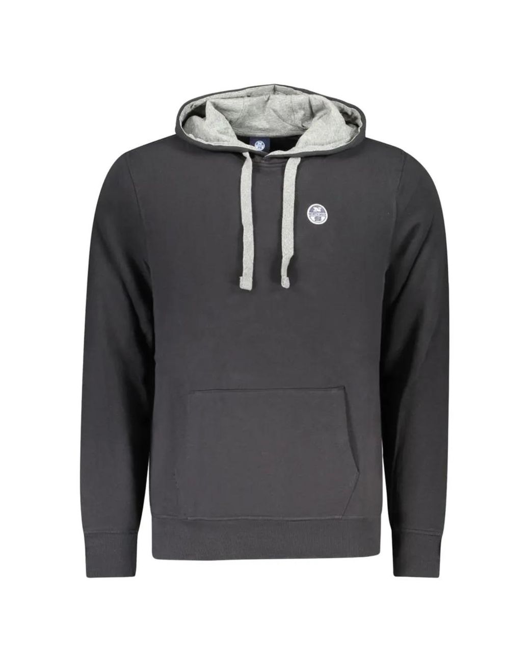 North Sails Gray Drawstring Hoodie for men