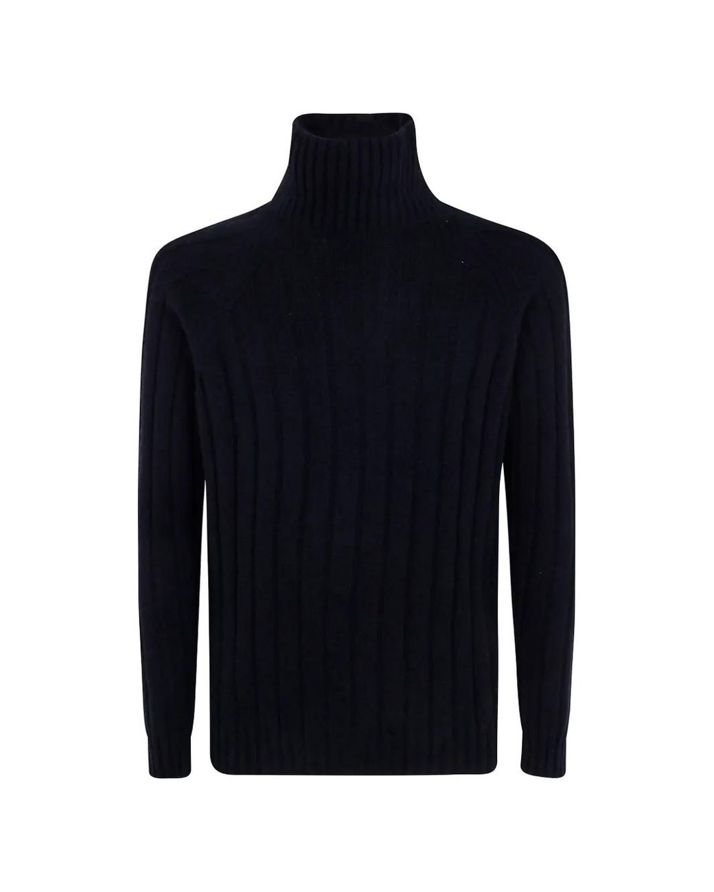 Nuur Blue Pull Côtelé À Col Roulé for men