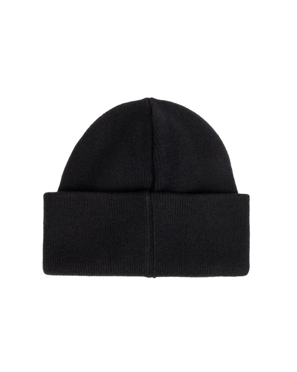 DSquared² Black Intarsia-Knit Logo Beanie for men