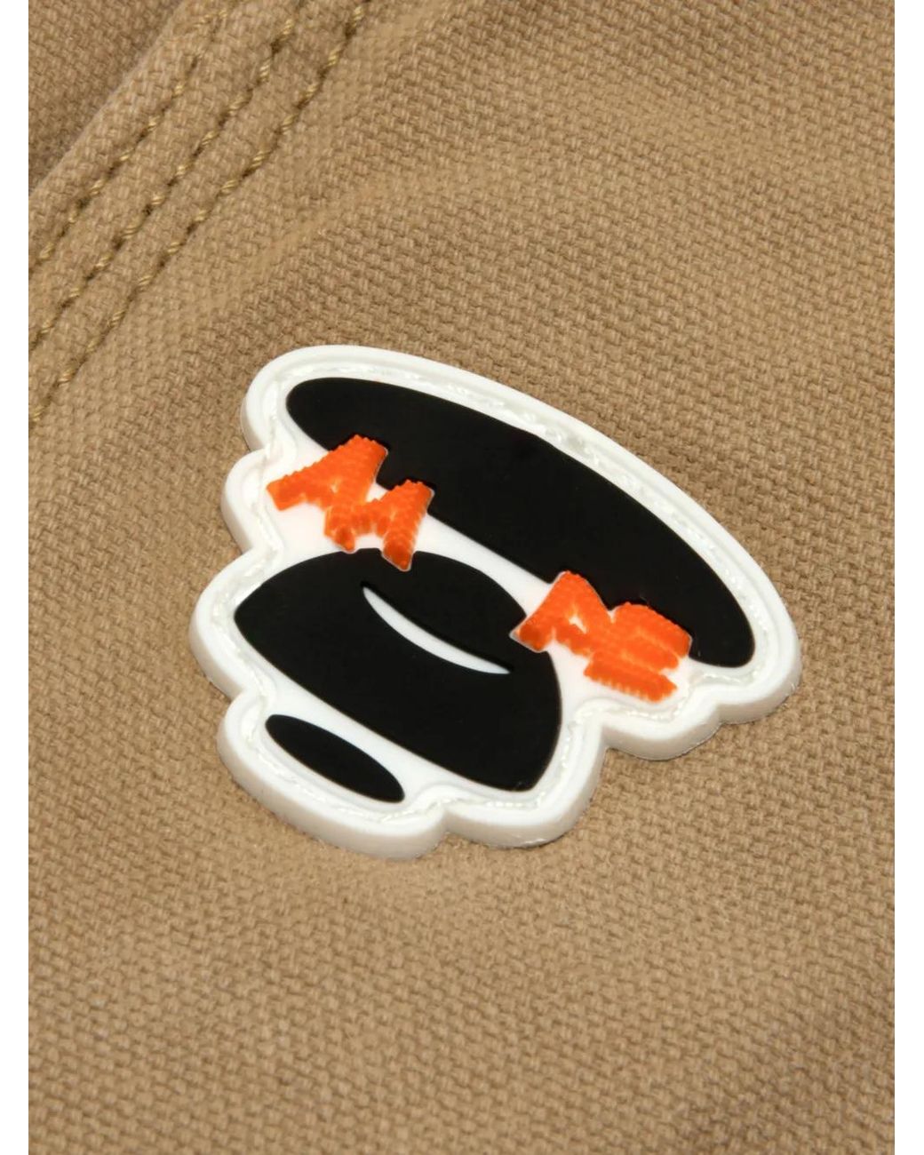 Aape By A Bathing Ape White Logo-Patch Trousers for men