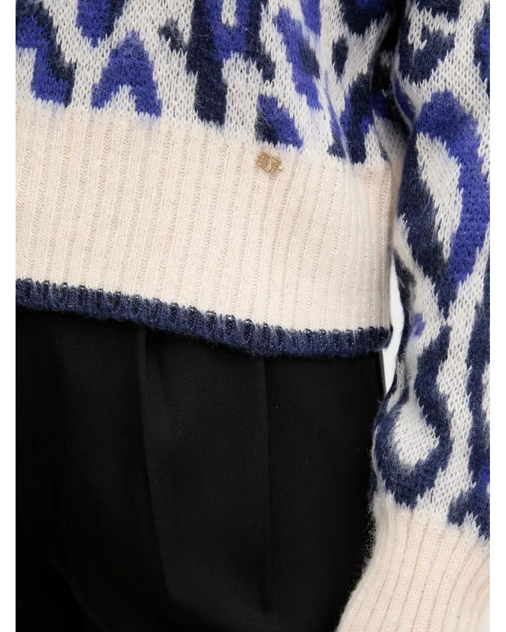 GAUDI Blue Jacquard Sweater
