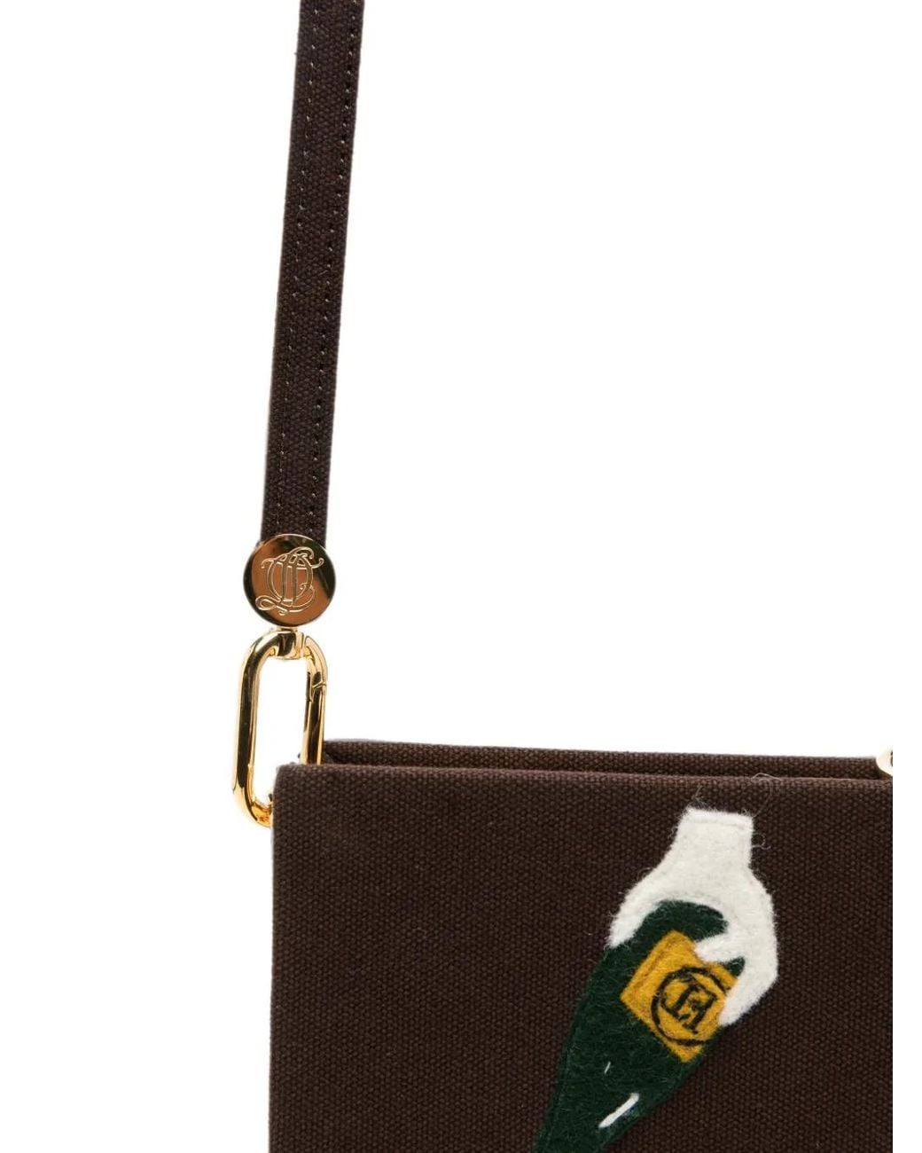 Olympia Le-Tan Black Let's Party Strapped Bag