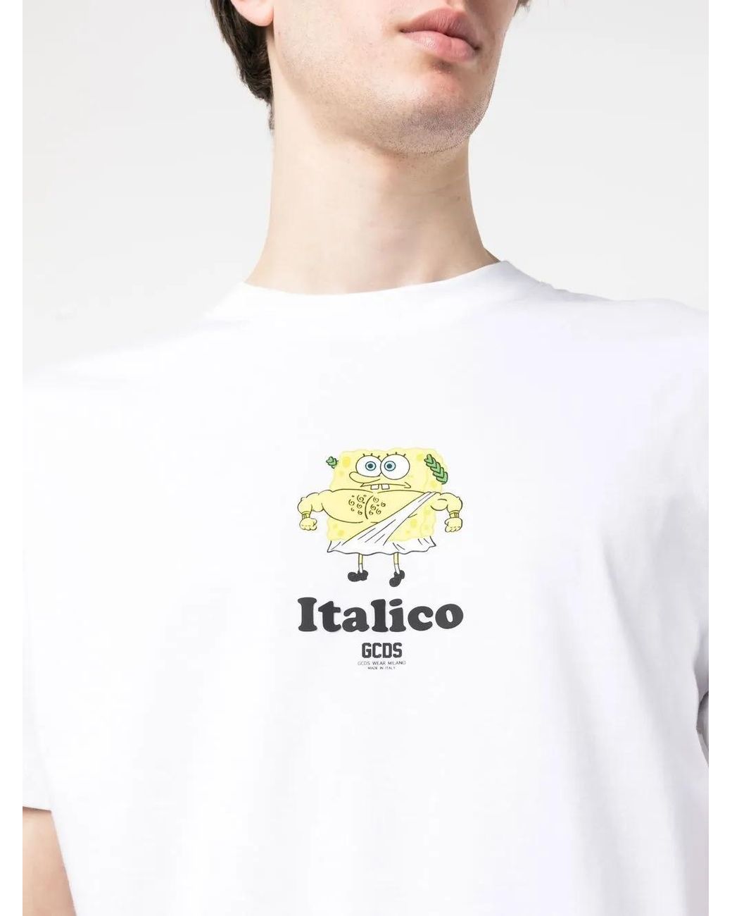 Gcds White T-shirt With Graphic Print for men