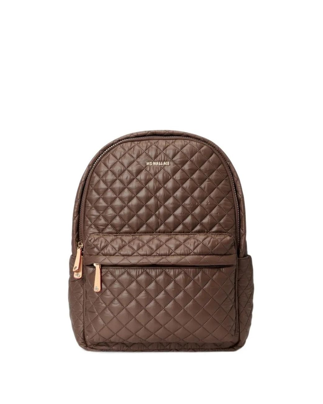 MZ Wallace Brown Metro Quilted Backpack