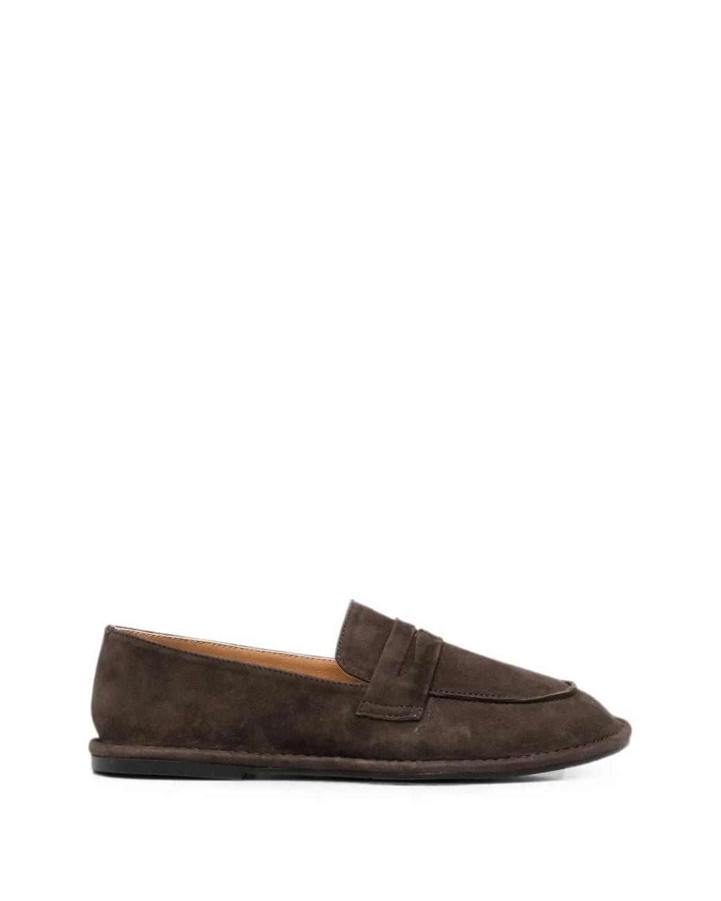 Linda Baumann Brown Suede Penny Loafers