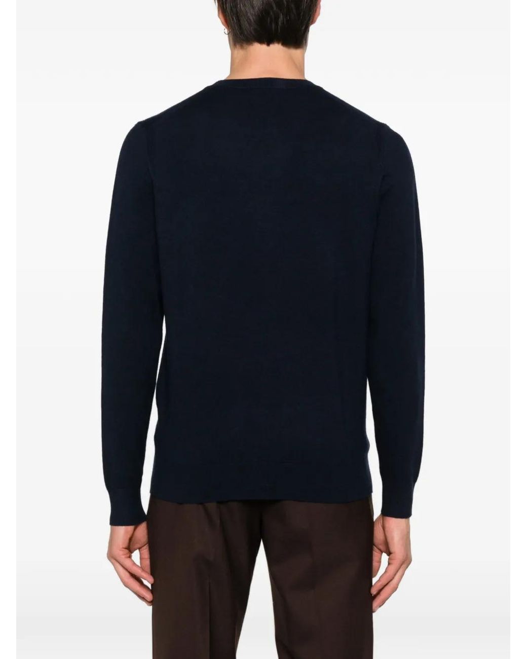 Diktat Trui Met Ronde Hals in het Blue voor heren