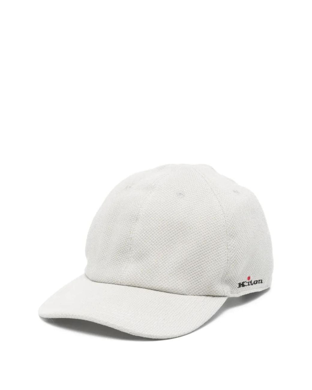 Kiton White Logo-Embroidered Baseball Cap for men