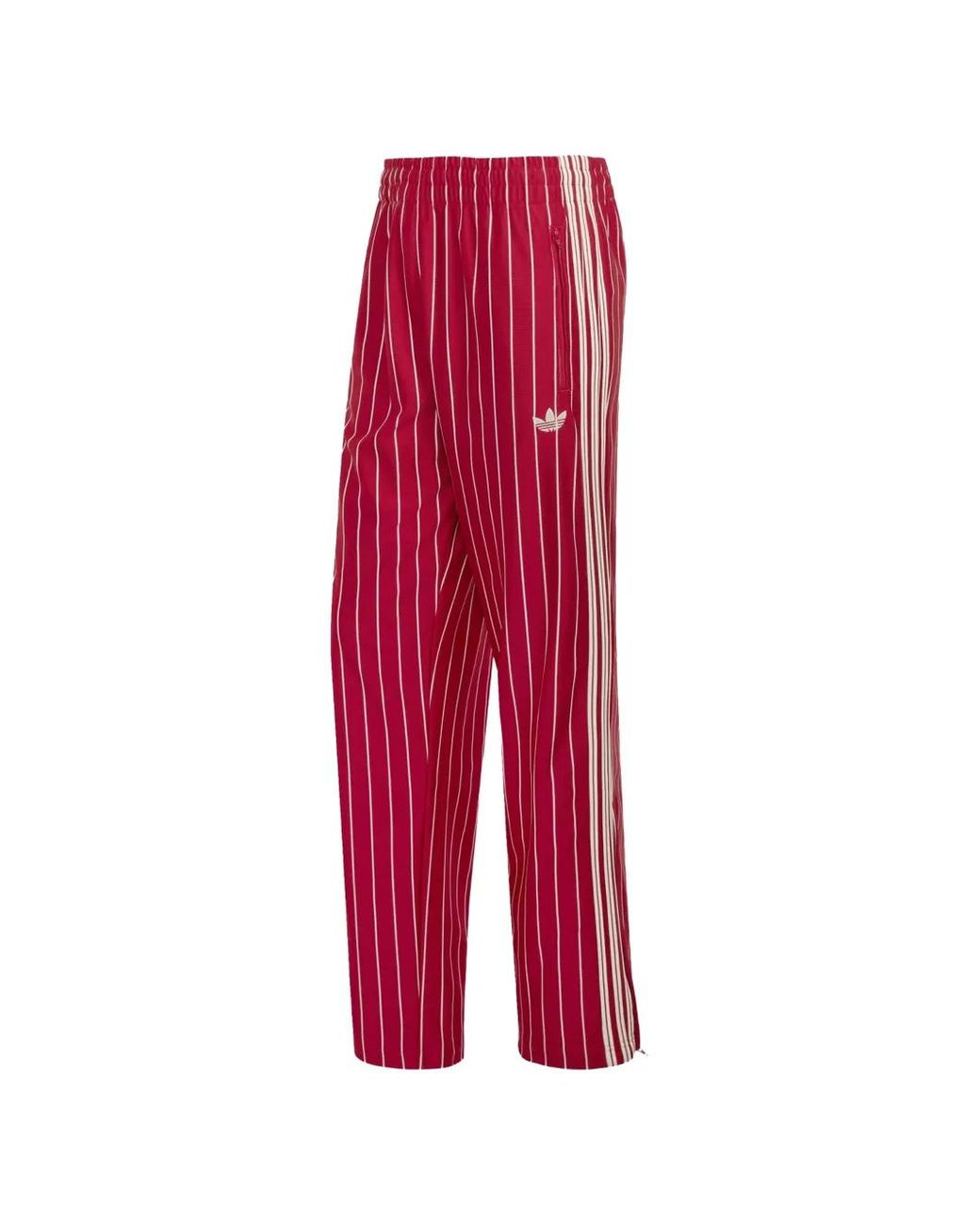 Adidas Red Firebird Pinstriped Track Pants for men