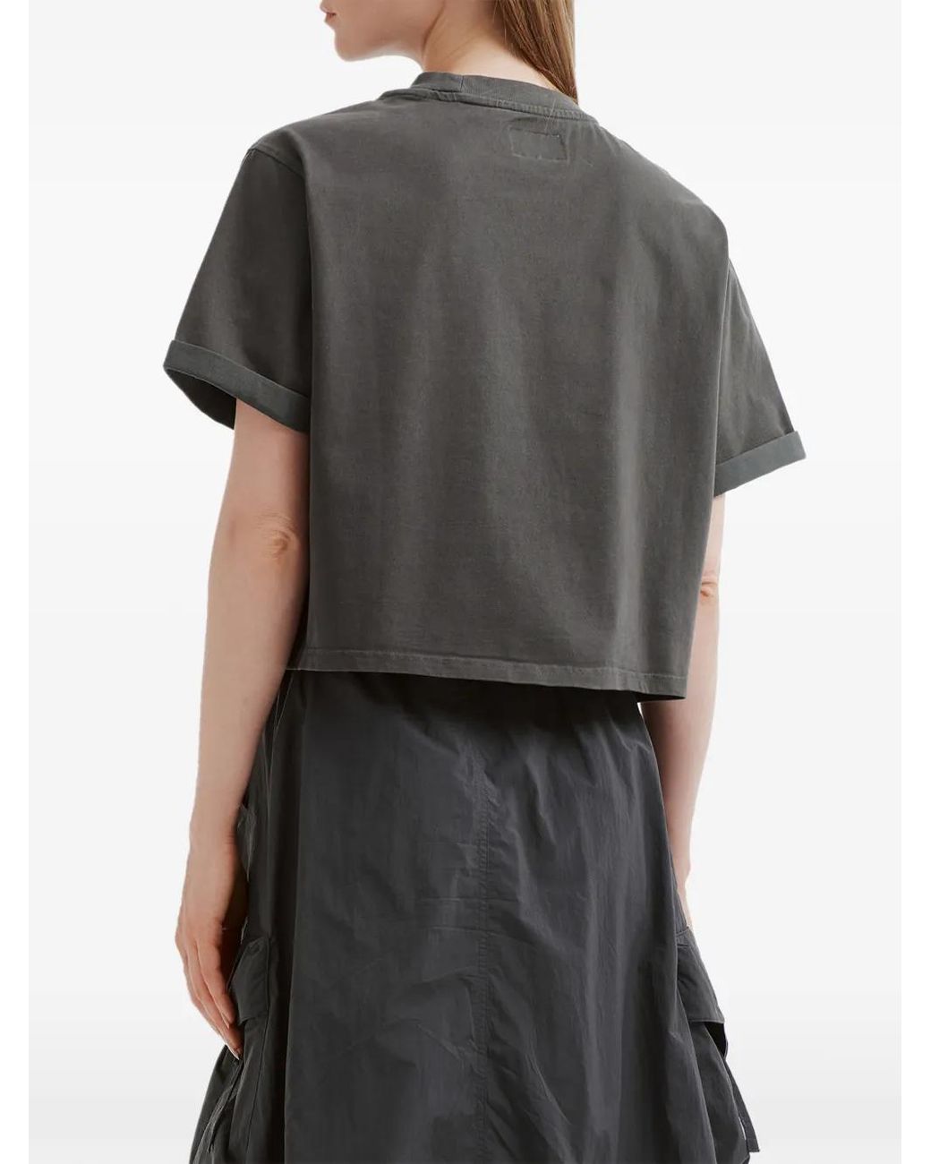 Izzue Black Cut-Out Detail T-Shirt