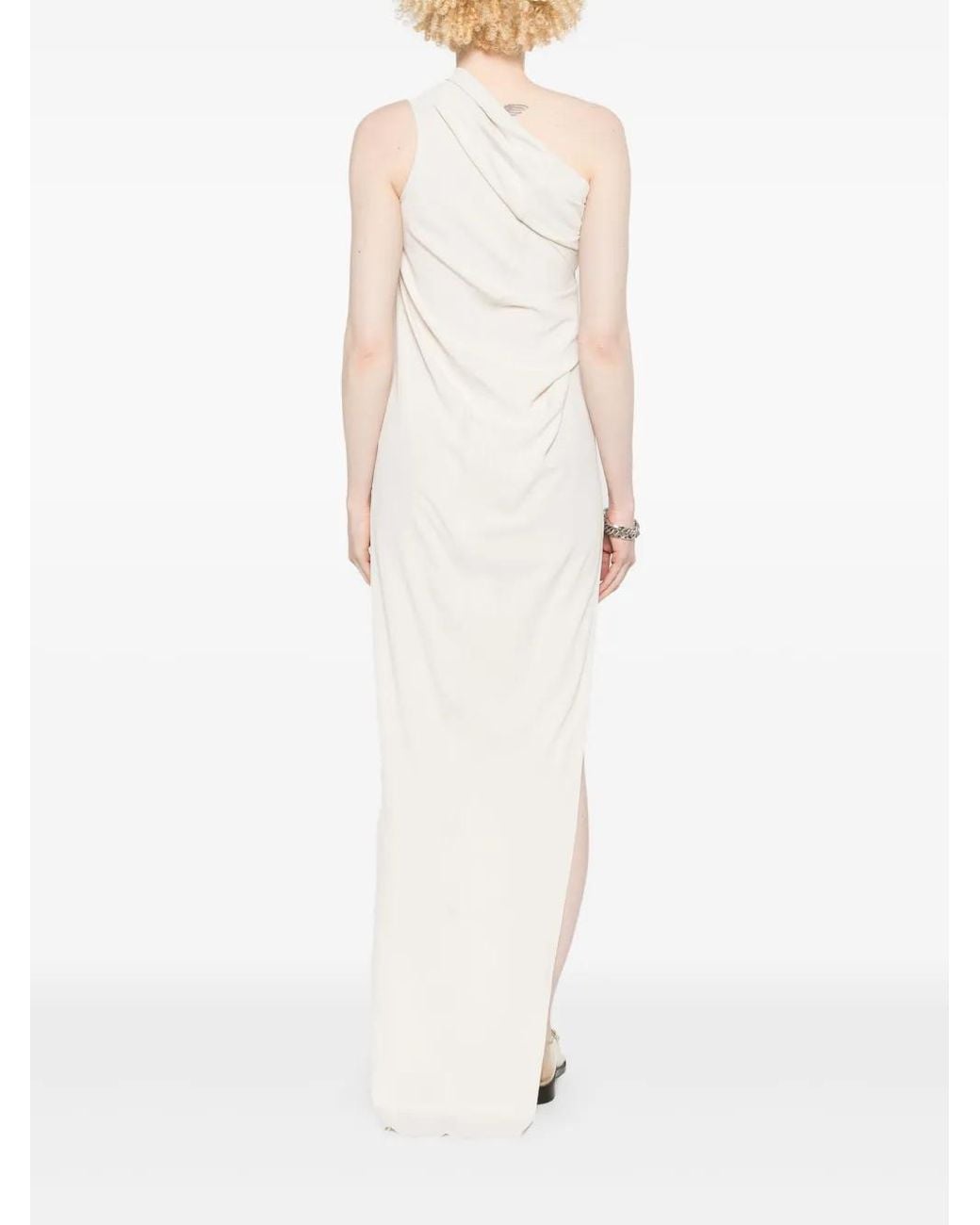 Rick Owens White Athena Long Dress