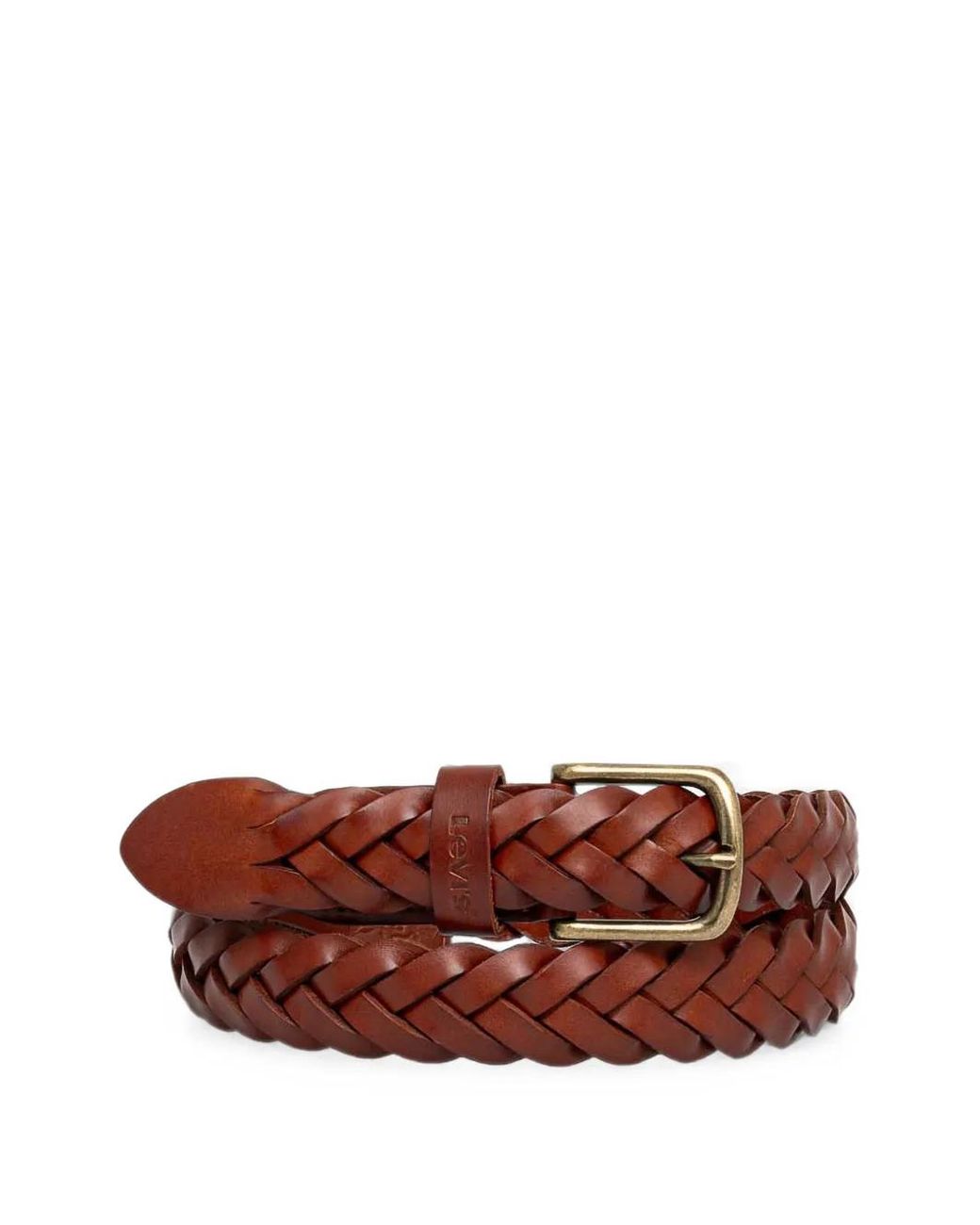Levi's Brown Braided Leather Belt