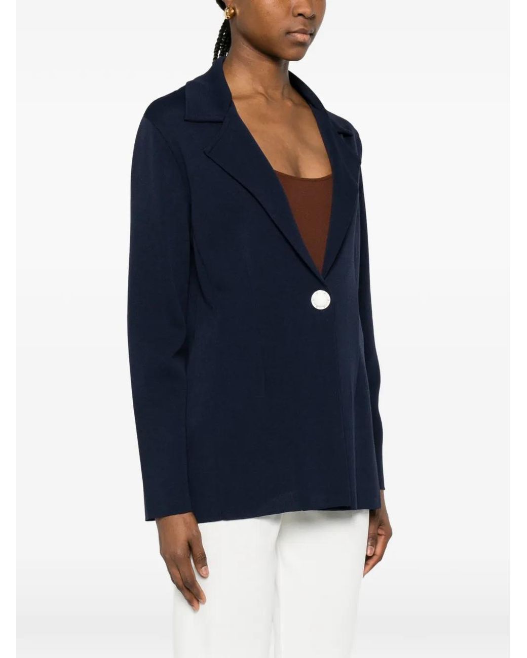 Neera Blue Button Blazer