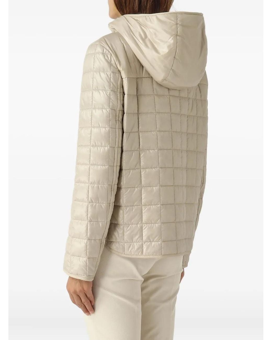 Fay Natural Veste Matelassée À Capuche